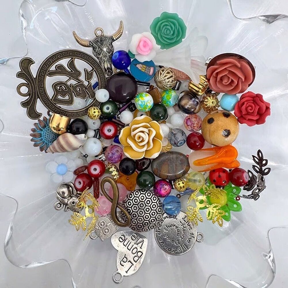 4oz Beads for Jewelry Making Bead Soup Flowers & Charms #21840